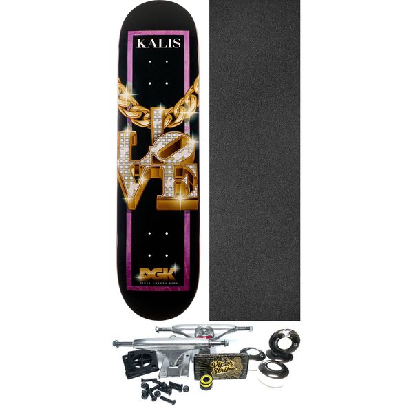 DGK Skateboards Josh Kalis Iced Skateboard Deck - 8" x 31.875" - Complete Skateboard Bundle